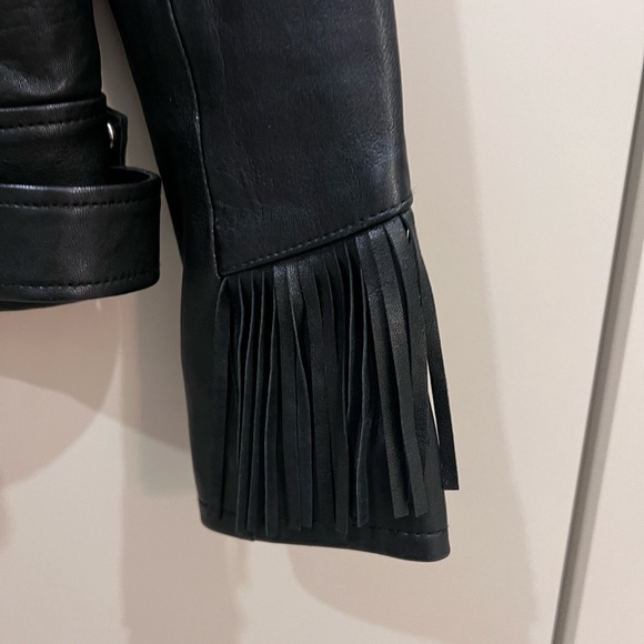 IRO fringe black leather jacket Sz 38 fits like US 2 retail $1395 - Picture 4 of 8